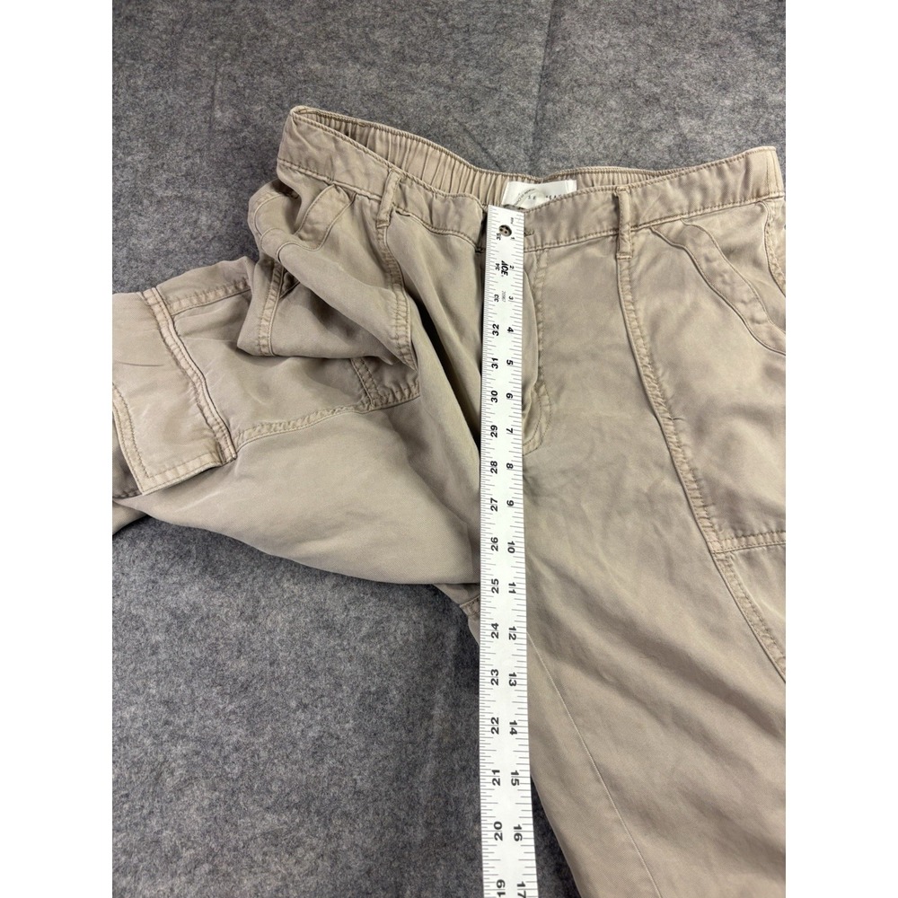 Risen Jeans Women's L High Rise Wide Leg Tencel Pocket Cargo Pants Boho Coastal - Picture 4 of 10